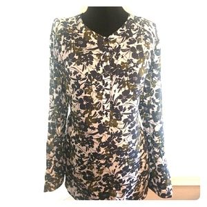 Loft (Outlet) | Cream and Olive Hues | Blouse | XL